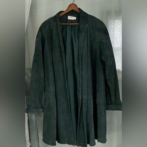 Vintage Ellen Ashley 100% Suede Swing Coat